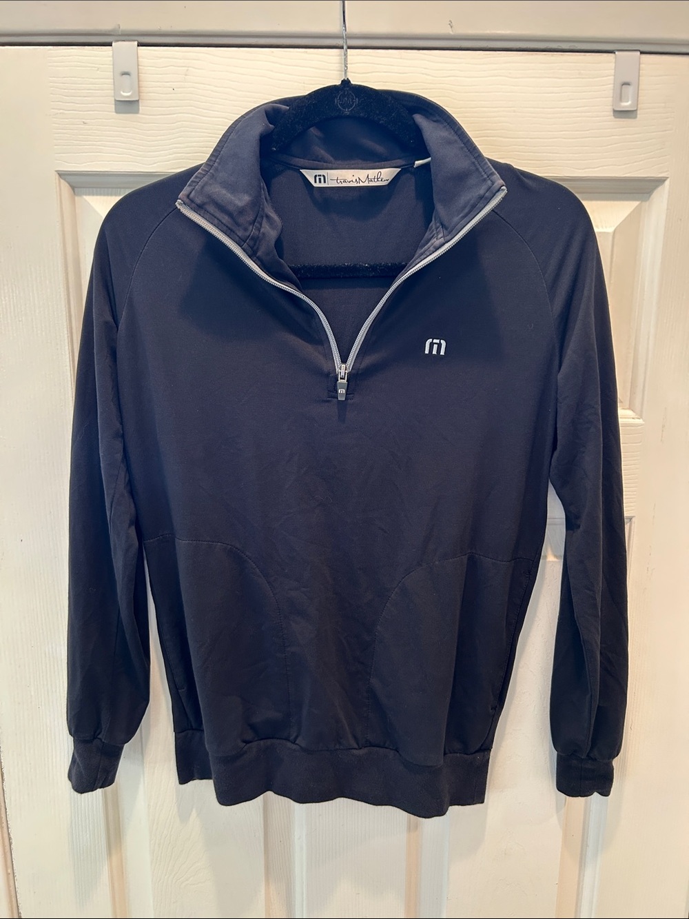 TravisMathew Women’s XS Black 1/4 Zip Pullover Golf Performance Top Northgate